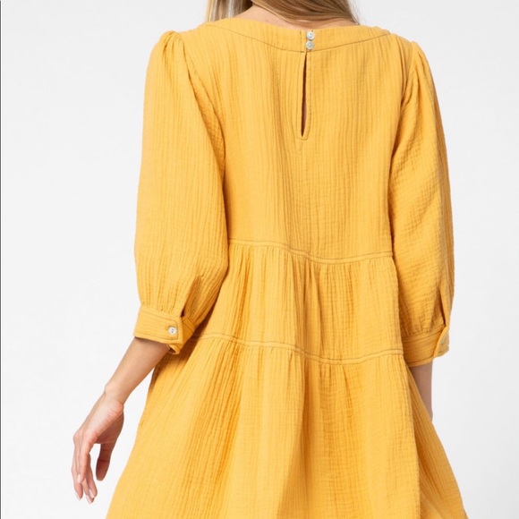 Yellow Entro Tier Dress - Picture 5 of 6